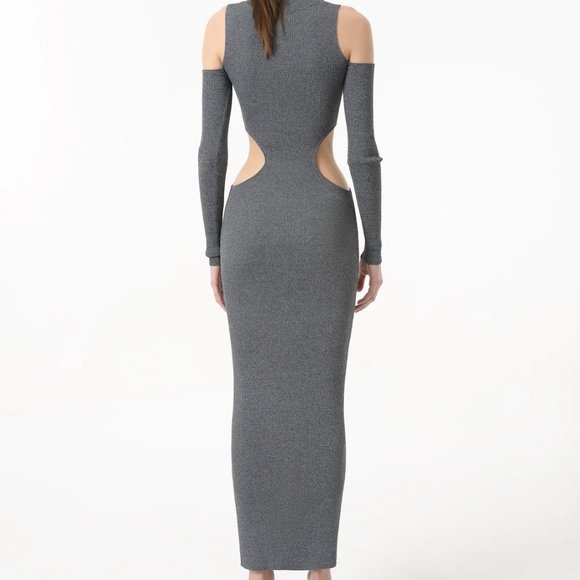 GRAY MATERIEL TBILISI CUT-OUTS SLIM DRESS - Picture 3 of 4